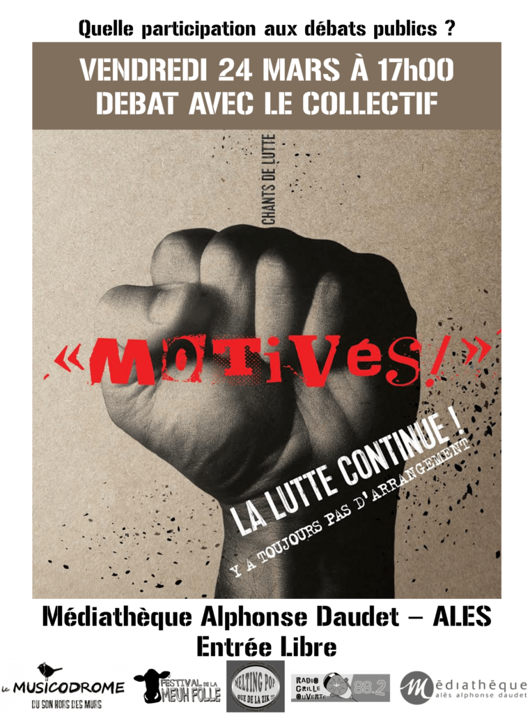 Affiche débat Motivés Alès 24 mars 2017