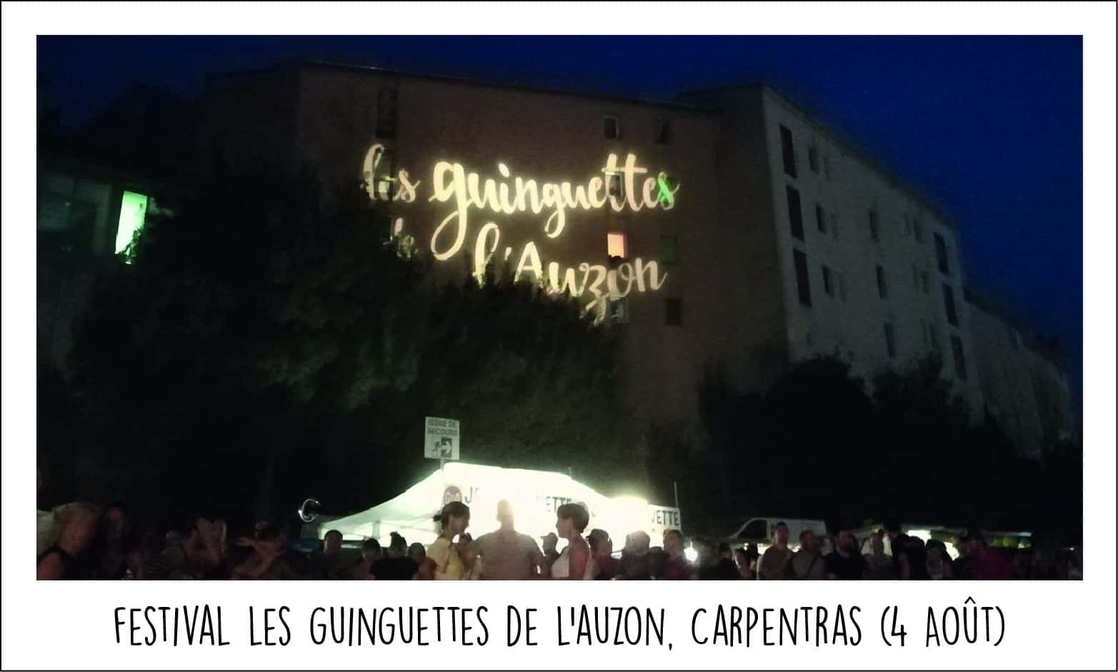 Carte postale festival les guinguettes de l'auzon 2018 carpentras